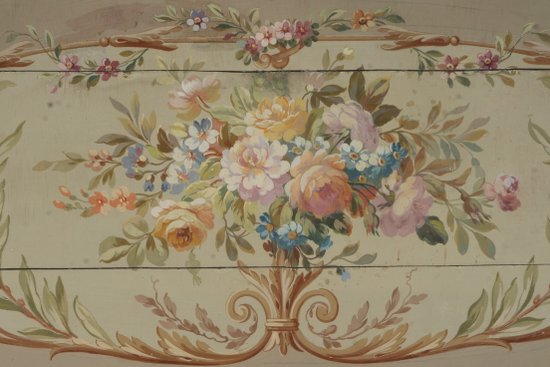 Cartone di arazzo di Aubusson con disegno floreale