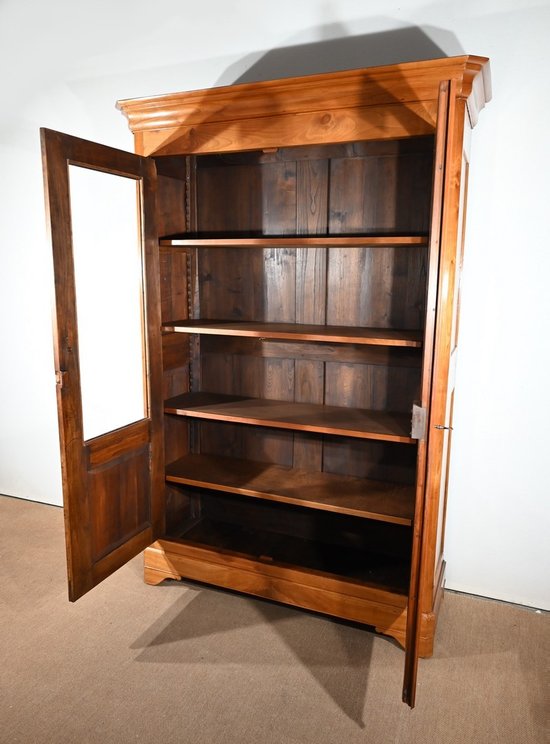 Louis-Philippe style cherry wood bookcase - End of XIXth century