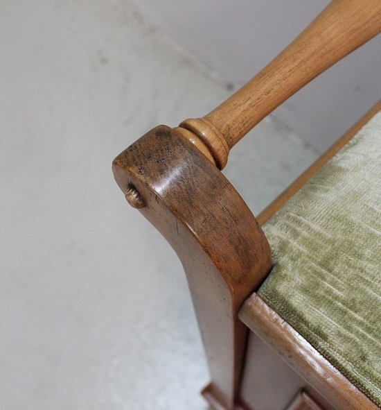 Magazine rack - English Blond Mahogany Stool - 1900 / 1920