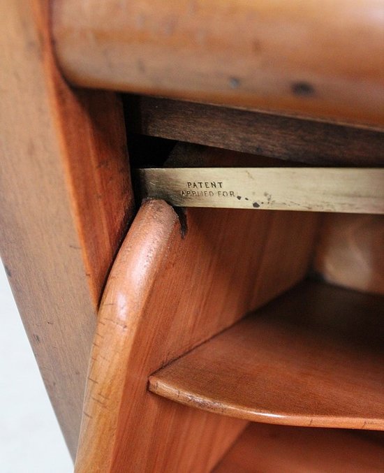 Magazine rack - English Blond Mahogany Stool - 1900 / 1920