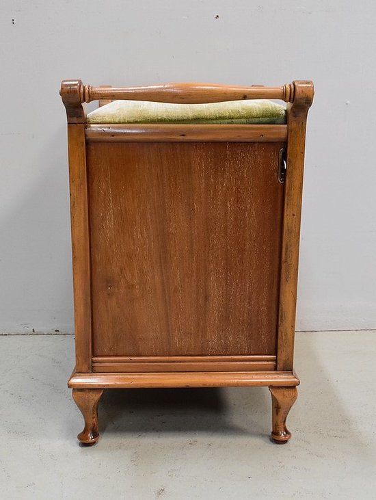 Magazine rack - English Blond Mahogany Stool - 1900 / 1920