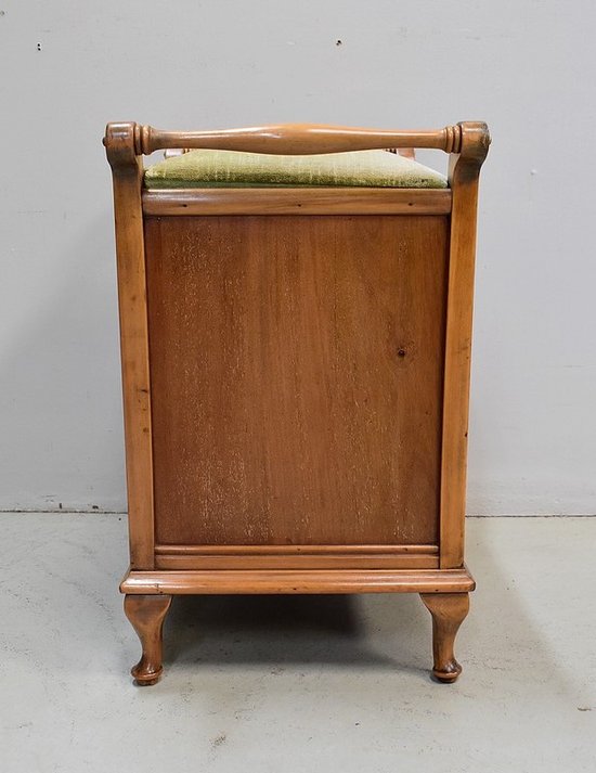 Magazine rack - English Blond Mahogany Stool - 1900 / 1920