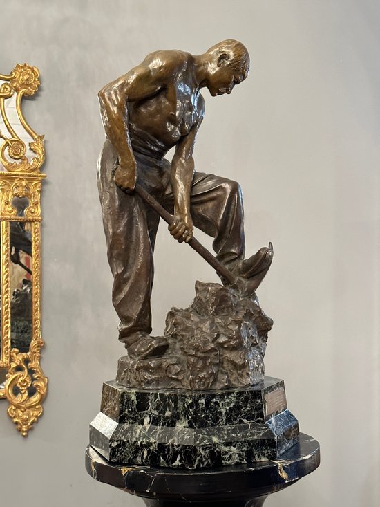 Paul Moreau-vauthier (1871 - 1936), Important Bronze Sculpture With Brown Patina