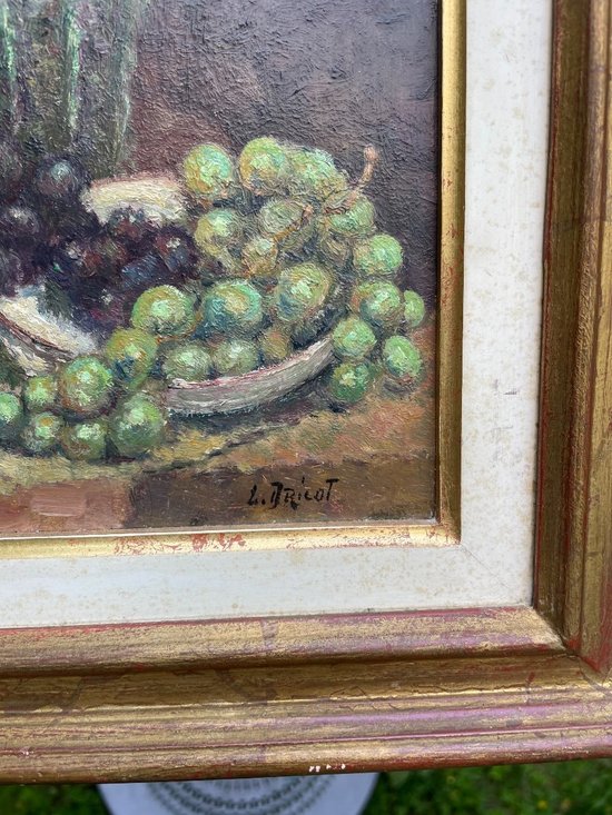 Still Life Oil On Panel Signed Louis Dricot