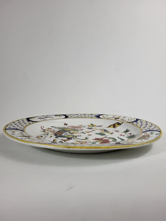 Round dish in Gien earthenware 19th century