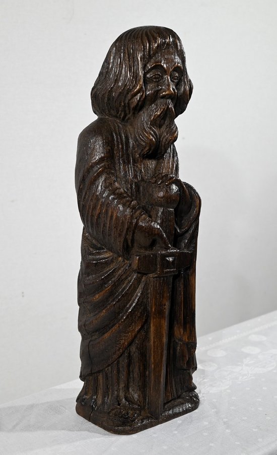 Oak statue of Saint Paul - Mid 19th century