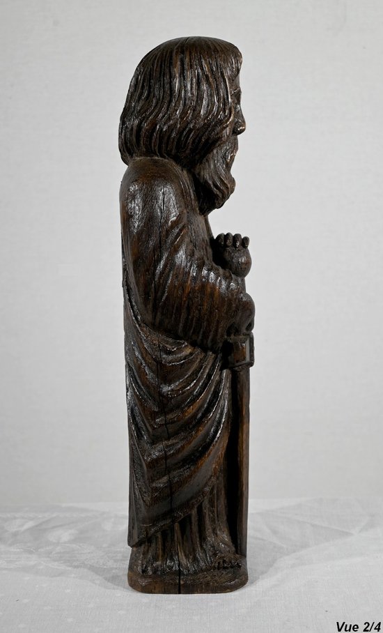 Oak statue of Saint Paul - Mid 19th century