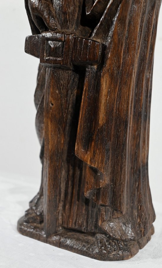 Oak statue of Saint Paul - Mid 19th century