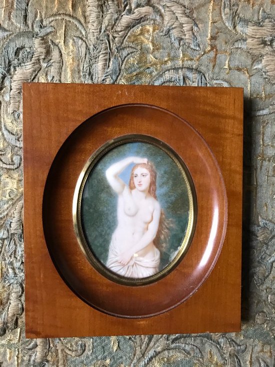 Naked Woman Painted On Ivory