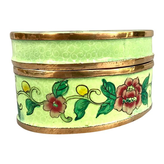 Chiné Jewelry box in cloisonné enamel early XXth century