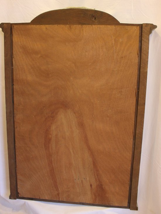 Specchio da camino antico in legno ' Vetro smussato 90 X124 Cm