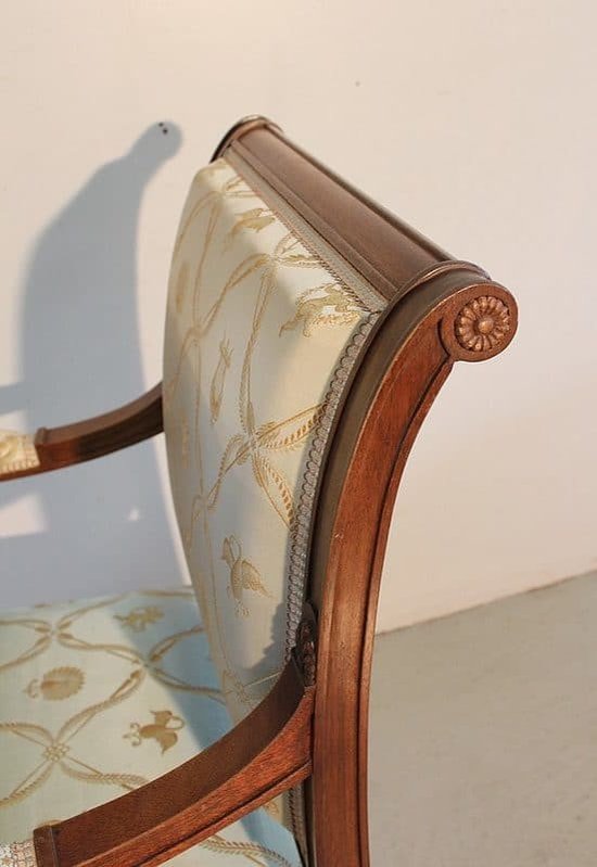 Suite of 3 Louis XVI style Mahogany Armchairs - Mid 20th century