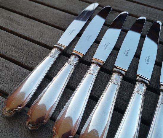 12 table knives model Pompadour goldsmith Christofle