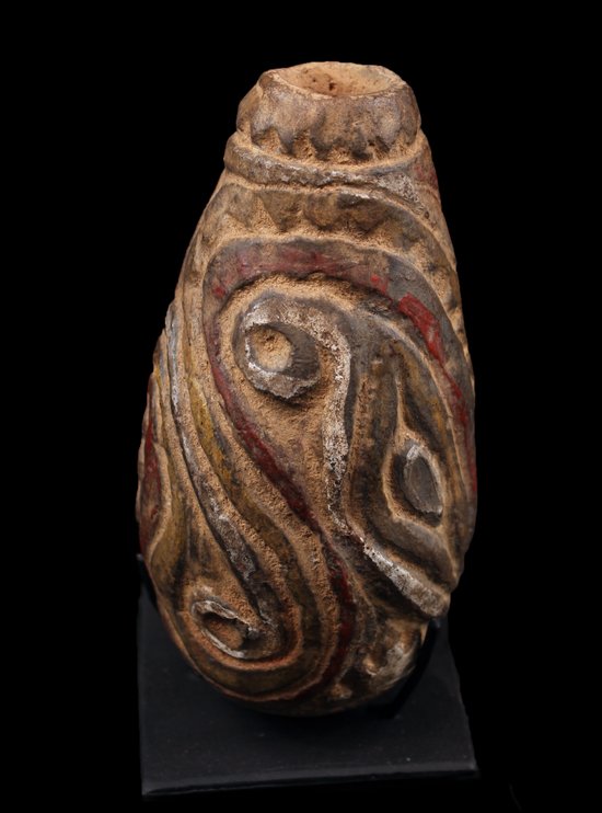 Flauto di terracotta, arte oceaniana, arte tribale, Oceania, Papua Nuova Guinea