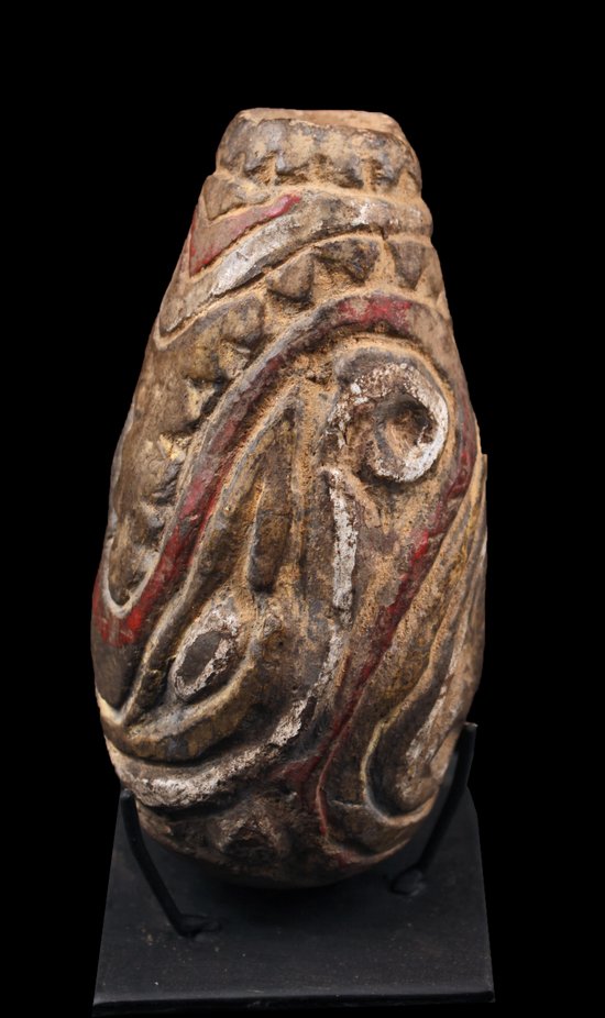 Flauto di terracotta, arte oceaniana, arte tribale, Oceania, Papua Nuova Guinea