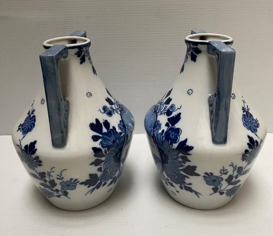 PAIR OF DELFT VASES