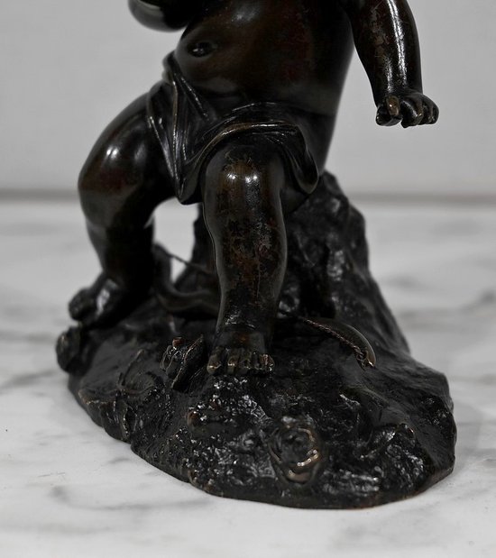 Bronze « Putto à l’Arc » – XIXe