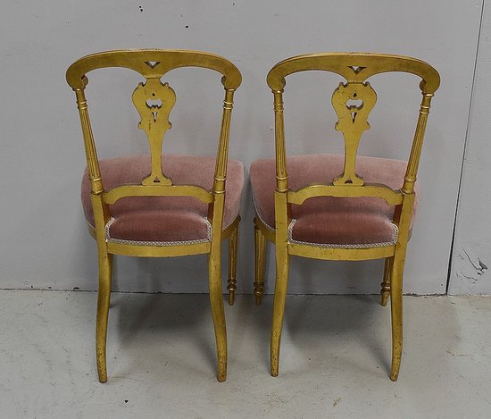 Paire de Chaises en Bois Doré, époque Napoléon III - 2ème partie du XIXe