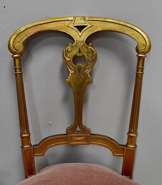 Paire de Chaises en Bois Doré, époque Napoléon III - 2ème partie du XIXe