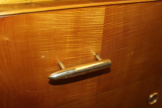 Art Deco Period Sideboard In Light Wood About 1930