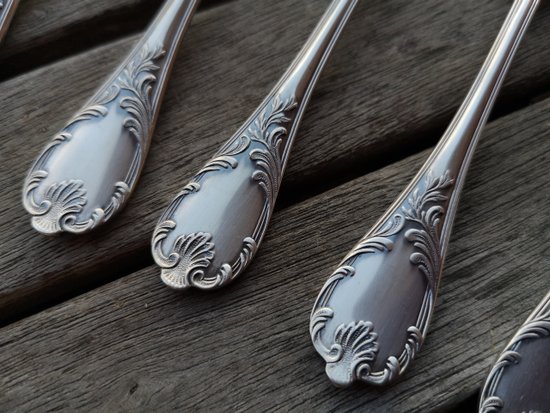 12 silver plated ice cream spoons model Marly Christofle silverware