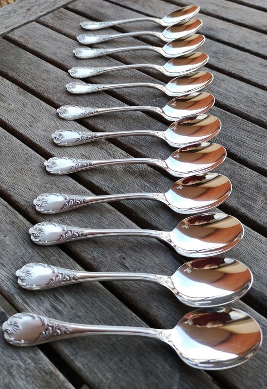 12 silver plated ice cream spoons model Marly Christofle silverware