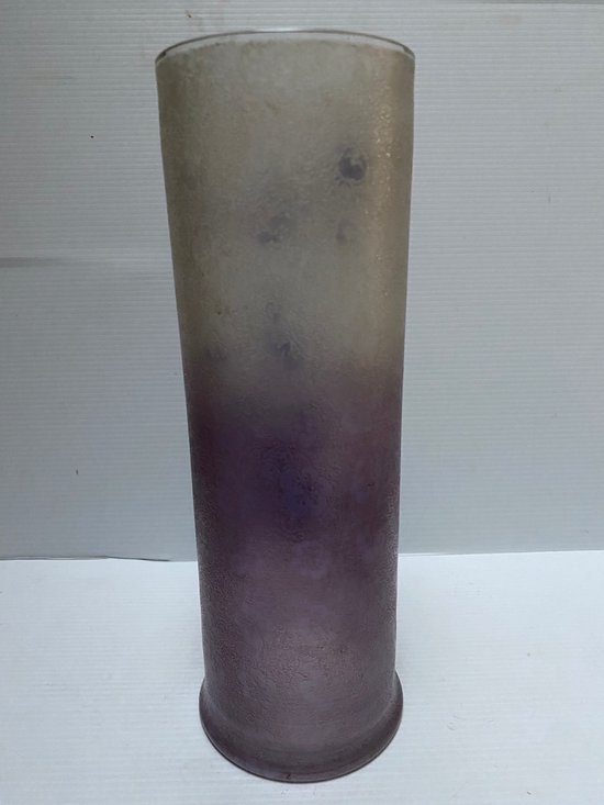 ENAMELLED HALF CRYSTAL VASE