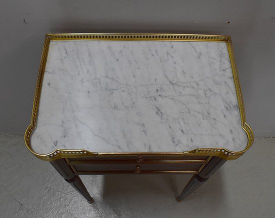 Petite Table Chiffonnière en Acajou massif, style Louis XVI - Début XXe