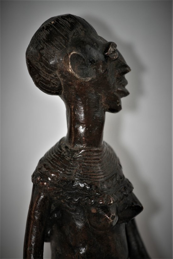 Senufo bronze statuette from Ivory Coast