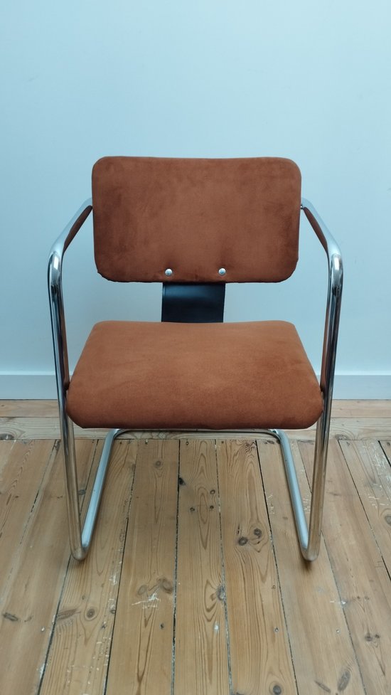 Set of four chairs in the Breuer and Mies Van der Rohe style circa 1970