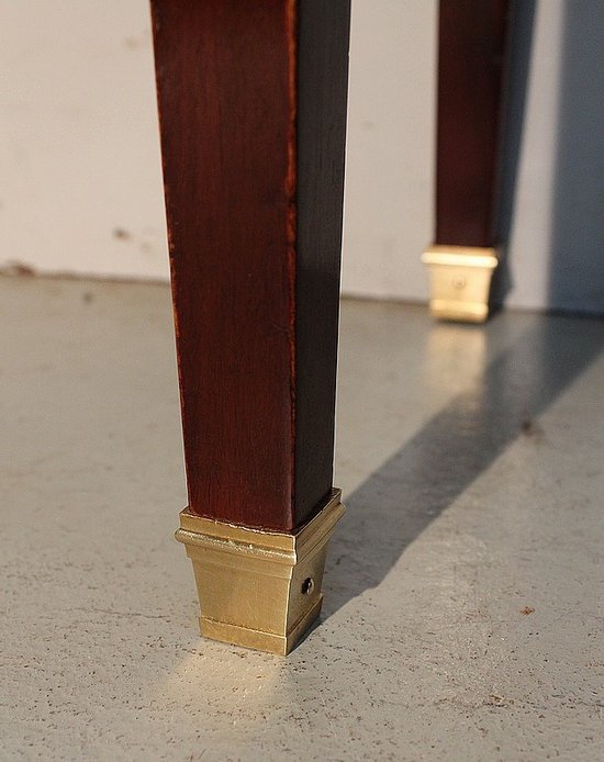 Small Console Table in Mahogany Burl veneer, Directoire taste - 1st part of the XIXth century