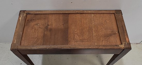 Small Console Table in Mahogany Burl veneer, Directoire taste - 1st part of the XIXth century