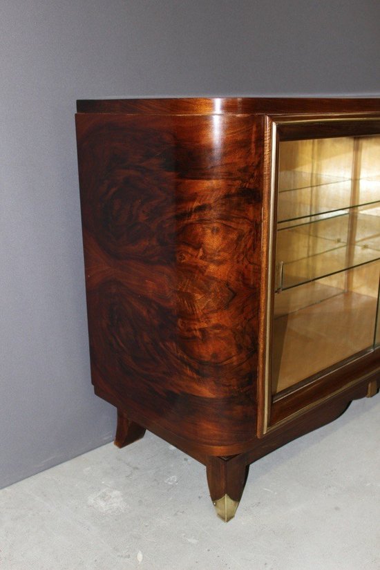 Art Deco period Walnut silver cabinet