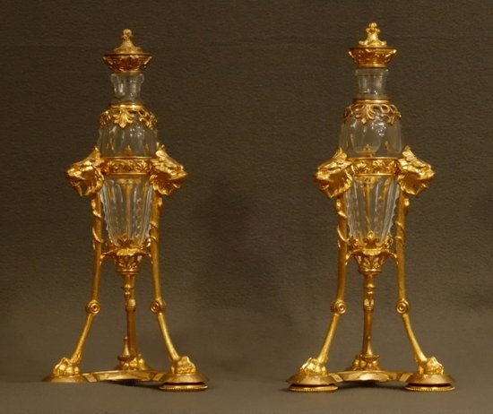 Pair Of Large Perfume Bottles 19th century