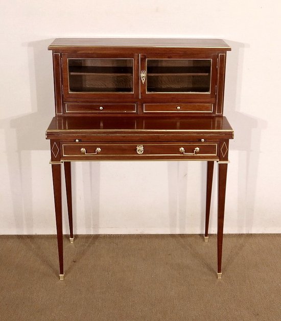 Bonheur-du-Jour in mahogany, Louis XVI style - Mid 19th century