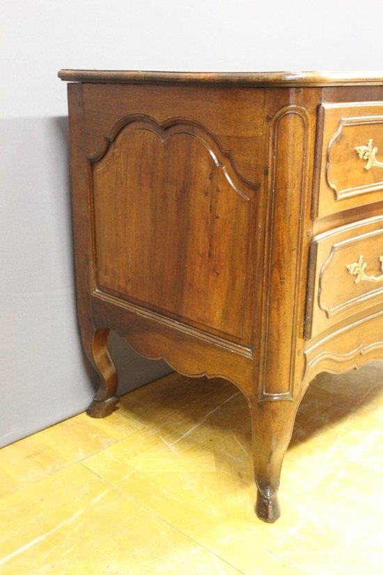 Provencal Chest Of Drawers In Walnut Dite Sauteuse XVIII