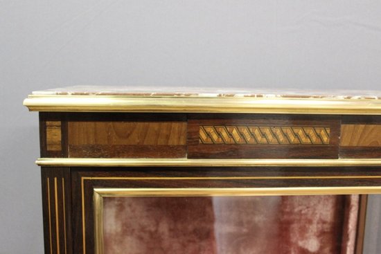 Louis XVI Style Marquetry Display Case