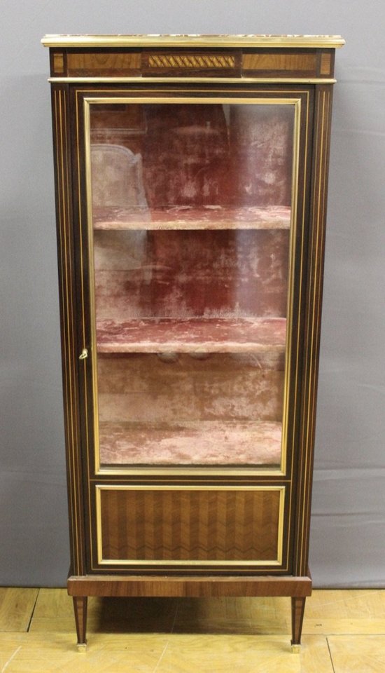 Louis XVI Style Marquetry Display Case