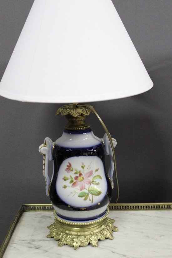 Paire De Lampes En Porcelaine De Bayeux Fin XIX