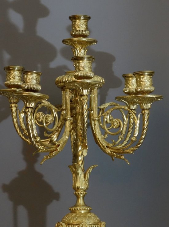 Pair Of Large Girandoles Louis XVI 19th century