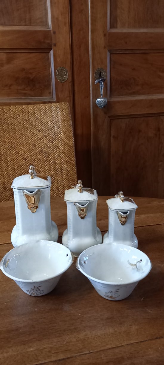 You and Me coffee set in Limoges porcelain XXth century