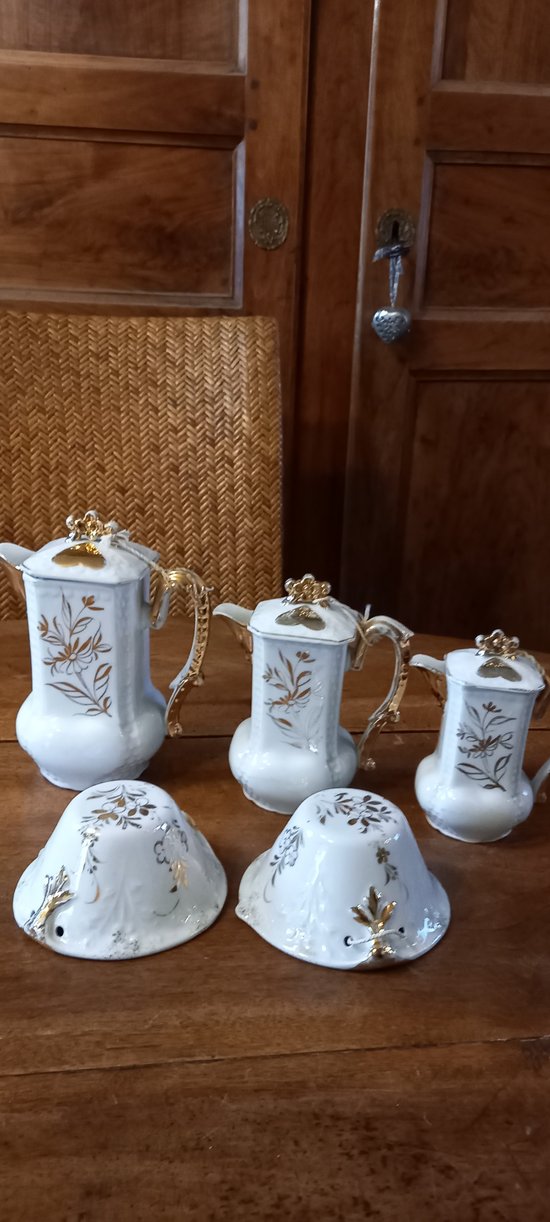 You and Me coffee set in Limoges porcelain XXth century