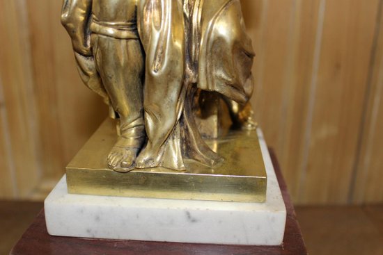 Gilded bronze Moses Holding the Tables of the Law after Michelangelo