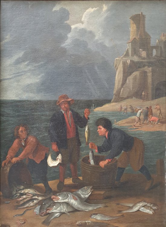 Flemish school of the XVIIIth century after David TENIERS - The return of the fishing