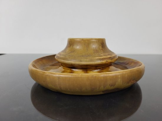 Stoneware inkwell signed Théo Perrot (1856-1942)