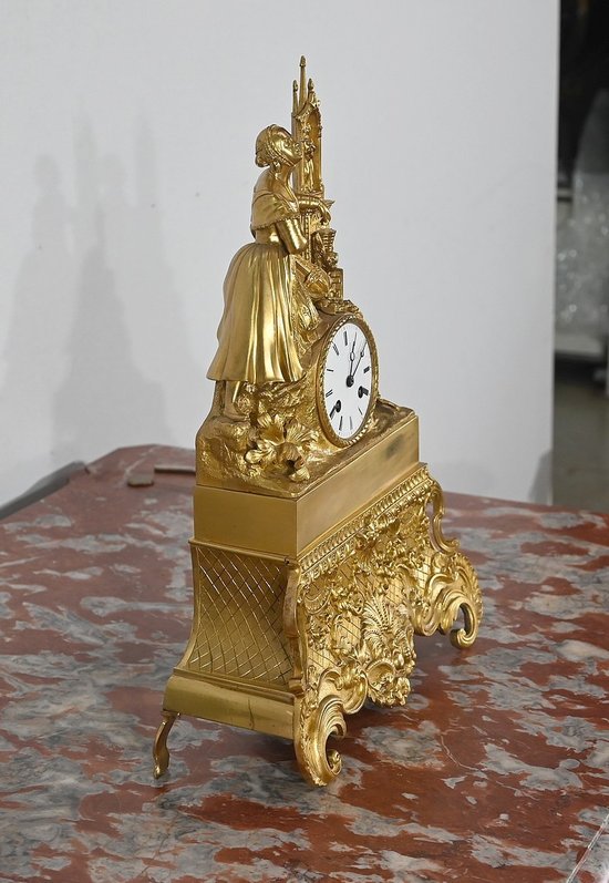 Pendule en bronze doré, époque Napoléon III – Milieu XIXe