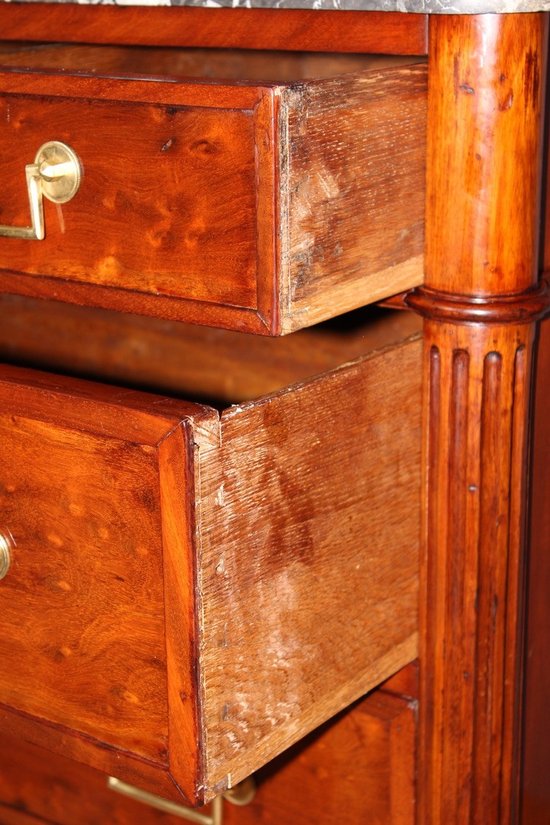 Louis XVI mahogany chest of drawers end of XVIII