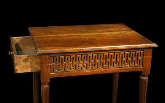 Small Louis XVI walnut table  18th century 