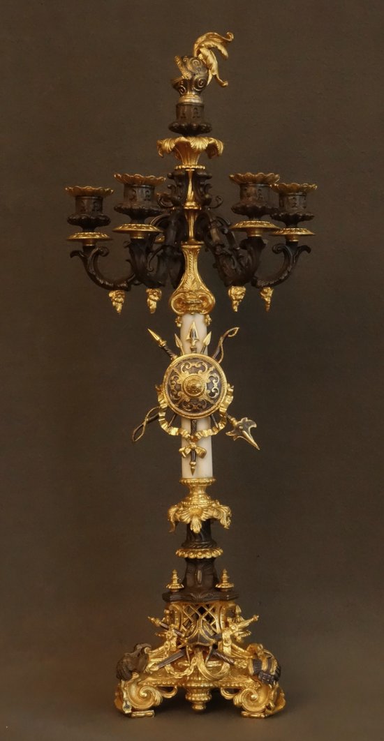 Paire De Girandoles Aux Trophées 1820