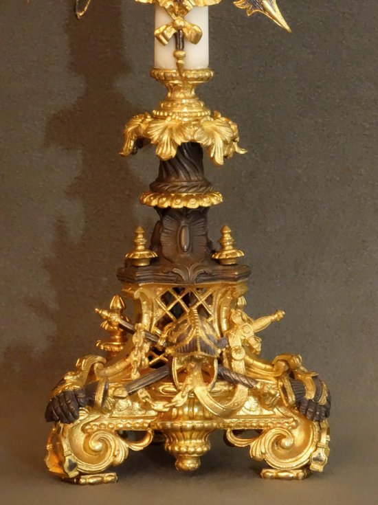 Paire De Girandoles Aux Trophées 1820